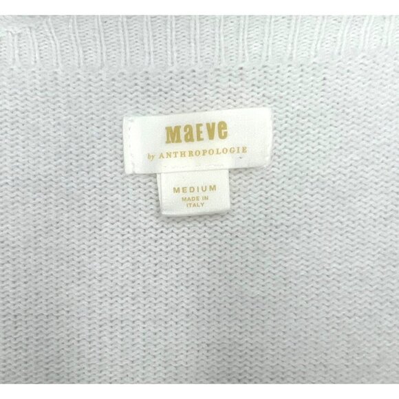 Maeve By Anthropologie Medium Ivory Knit Cardigan Sweater W/ Button Front - Picture 9 of 15